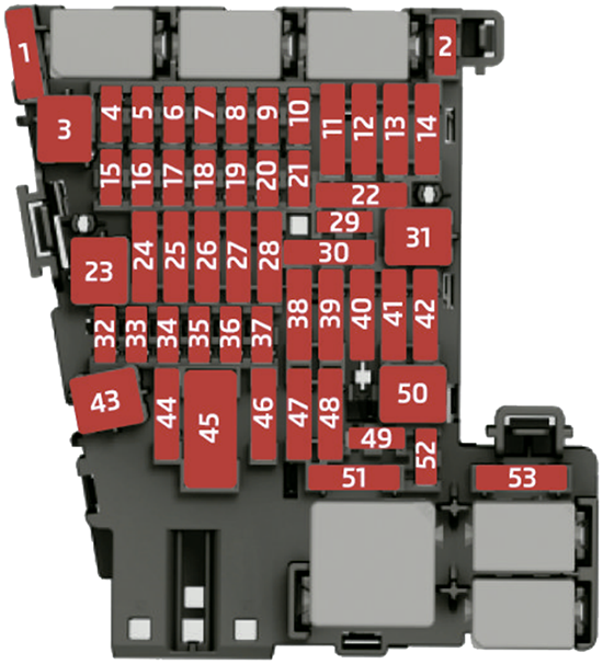 Cupra Ateca (2018-2023): Diagrama de fusíveis