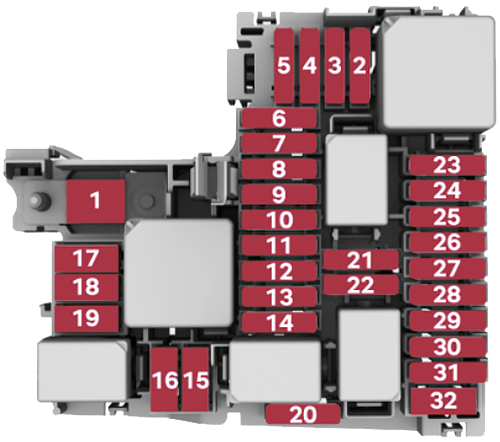 Cupra Born (2021-2023): Diagrama de fusíveis