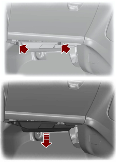 Ford C-Max (2011-2014): Localização da caixa de fusíveis