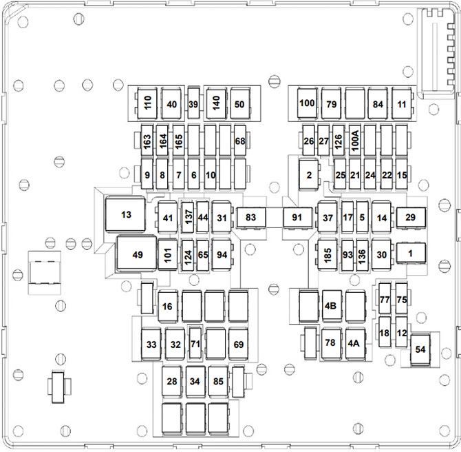 Ford Focus (C519; 2018-2023): Diagrama de fusíveis