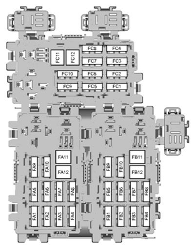 Ford Mondeo (2010-2014): Diagrama de fusíveis