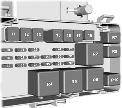 Ford Transit (2006-2013): Diagrama de fusíveis