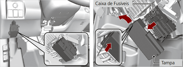 Honda HR-V (2014-2019): Locais da caixa de fusíveis