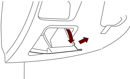 Mitsubishi Outlander (2007-2012): Locais da caixa de fusíveis