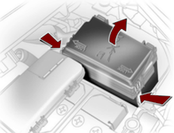 Opel Corsa (D) (2007-2014): localização da caixa de fusíveis