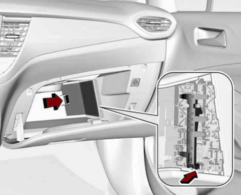 Opel Crossland (2021-2022): localização da caixa de fusíveis