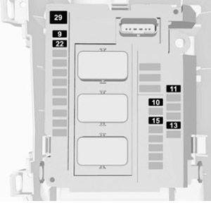 Opel Grandland X (2017-2020): Diagrama de fusíveis