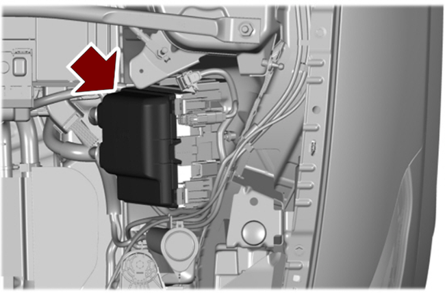 Ford Mustang Mach-E (2021-2023): Localização da caixa de fusíveis