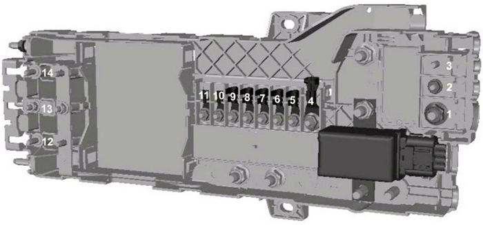Tourneo Custom / Transit Custom (2012-2015): Diagrama de fusíveis