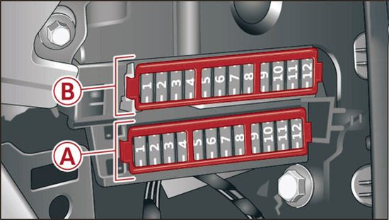 Audi A6 (2012-2015): Diagrama de fusíveis