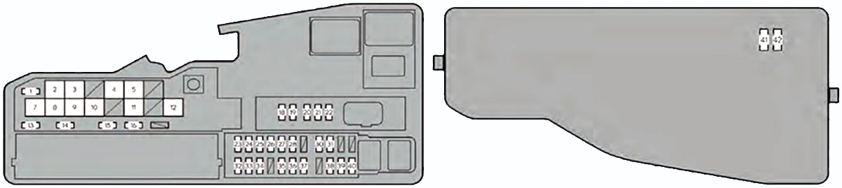 Lexus ES 350 (2012-2013): Diagrama de fusíveis