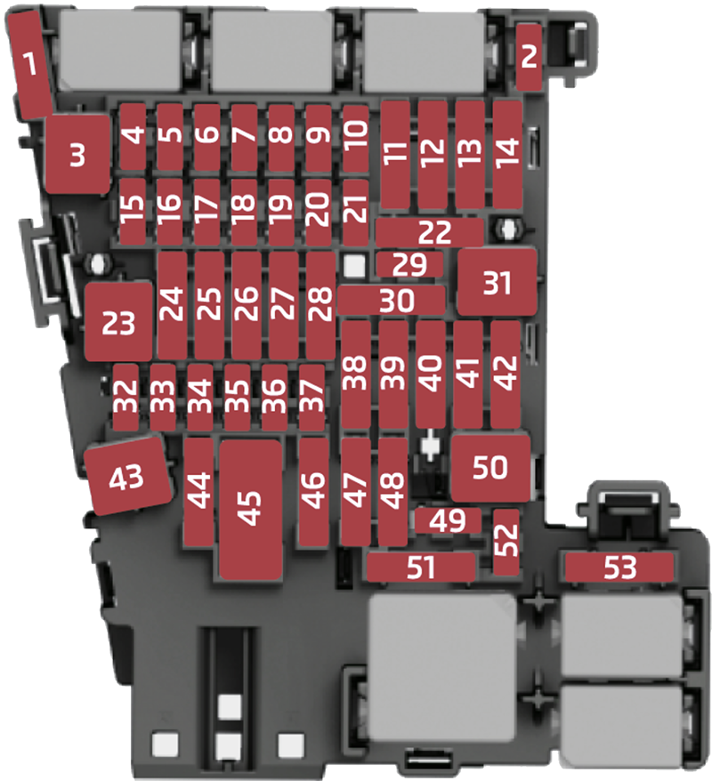 SEAT Ateca (2017-2019): Diagrama de fusíveis