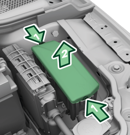 Skoda Kamiq (2019-2024): Localização da caixa de fusíveis