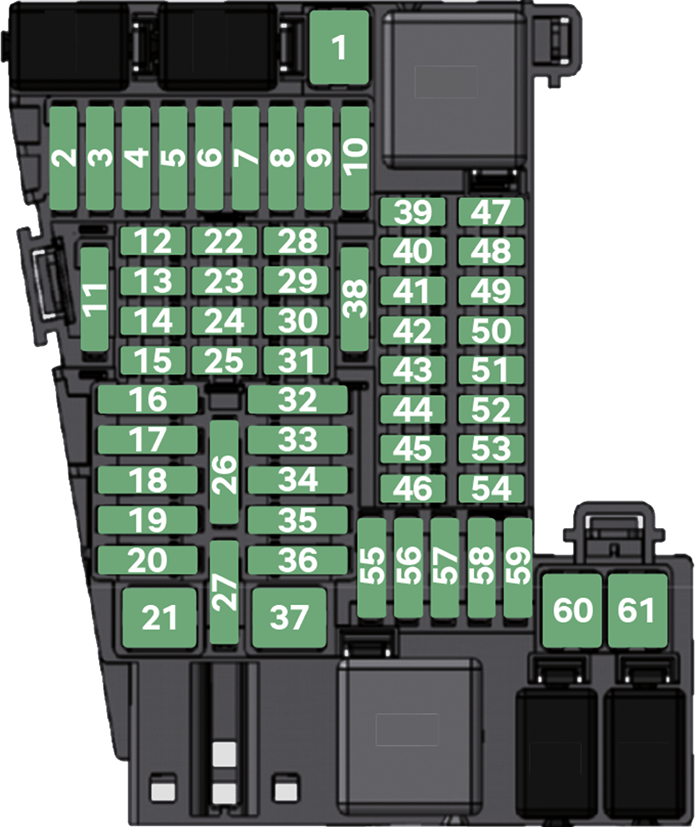 Skoda Kamiq (2019-2024): Diagrama de fusíveis