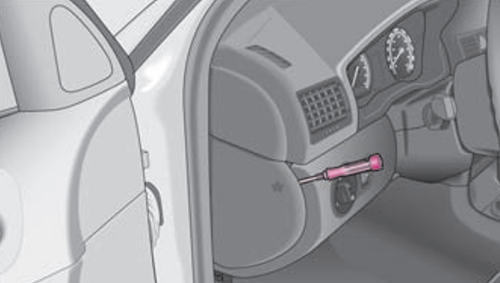 Skoda Octavia Tour (2008-2010): Localização da caixa de fusíveis