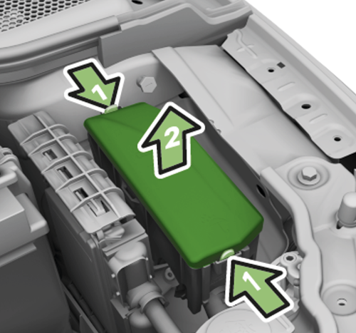 Skoda Scala (2019-2023): Localização da caixa de fusíveis