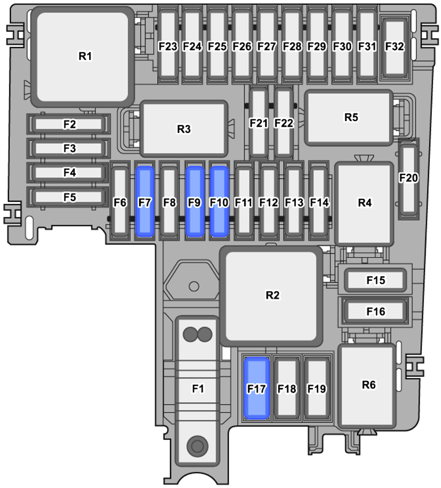 Volkswagen ID.4 (2021-2024): Diagrama de fusíveis