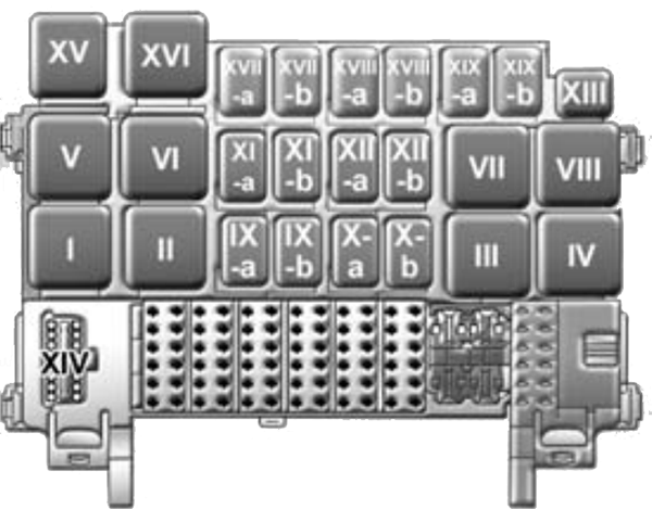 Chevrolet Agile (2010-2013): Diagrama de fusíveis