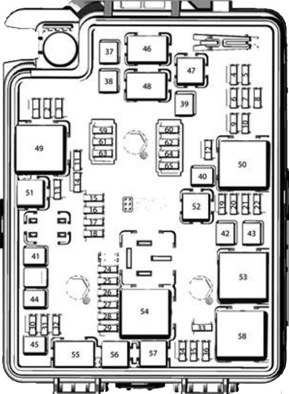 Chevrolet Cobalt (2011-2018): Diagrama de fusíveis
