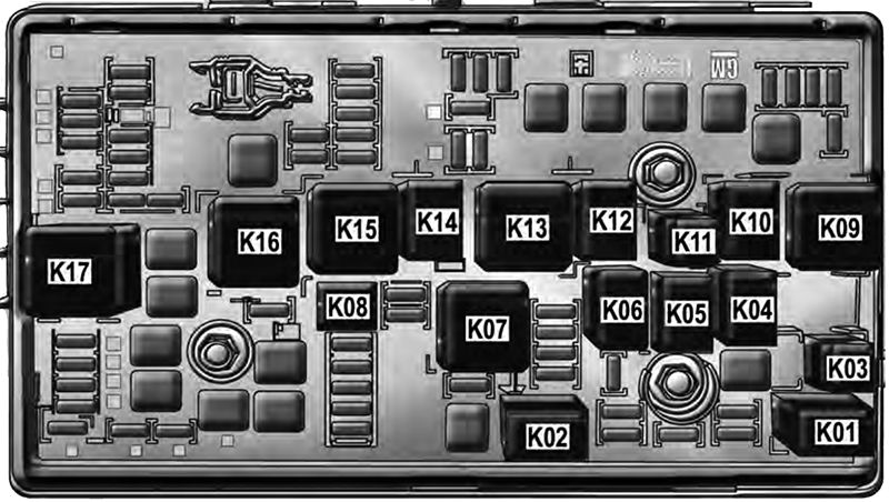 Chevrolet Cruze (2012-2016): Diagrama de fusíveis