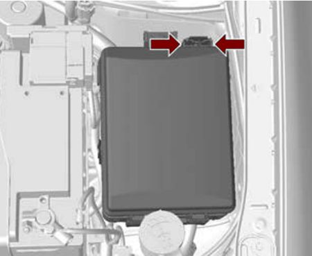 Chevrolet Sonic (2012-2014): Localização da caixa de fusíveis