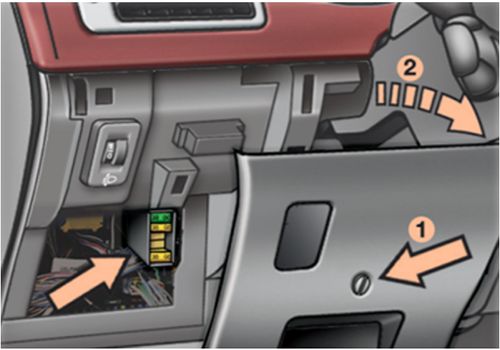 Peugeot 307 (2005-2008): Localização da caixa de fusíveis