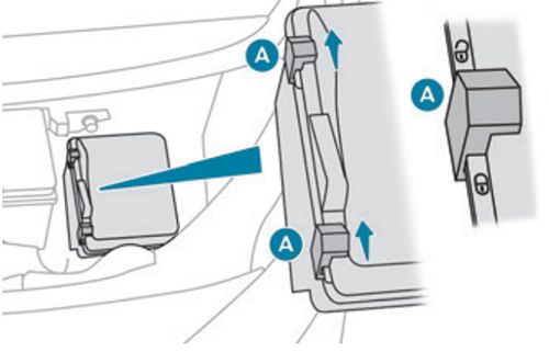 Peugeot 5008 (P87; 2017-2020): Localização da caixa de fusíveis