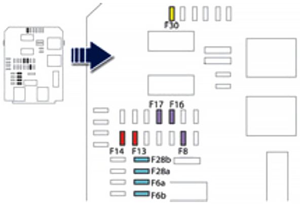 Peugeot 508 (2011-2018): Diagrama de fusíveis