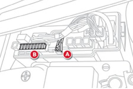 Citroën C1 (2006-2012): Localização da caixa de fusíveis