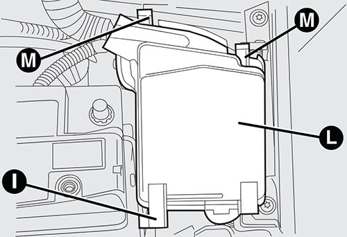 Fiat 500 (2010-2015): Localização da caixa de fusíveis