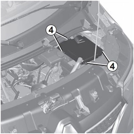 Renault Master (2021-2023): Localização da caixa de fusíveis