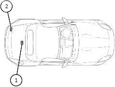 Jaguar F-Type (X152; 2018-2024): Localização da caixa de fusíveis