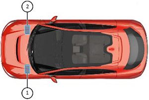 Jaguar I-Pace (2018-2024): Localização da caixa de fusíveis