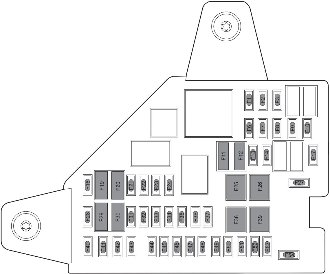 MG Marvel R (2021-2024): Diagrama de fusíveis